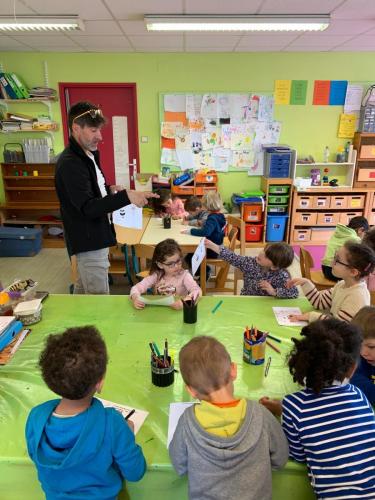 Ateliers pédagogique dans une classe